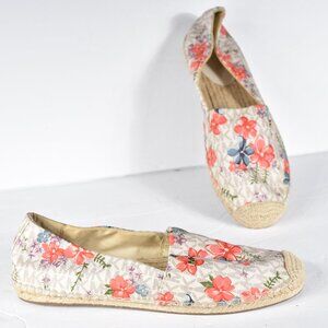 Michael Kors Kendrick Floral Slip on Espadrille Flat size 10